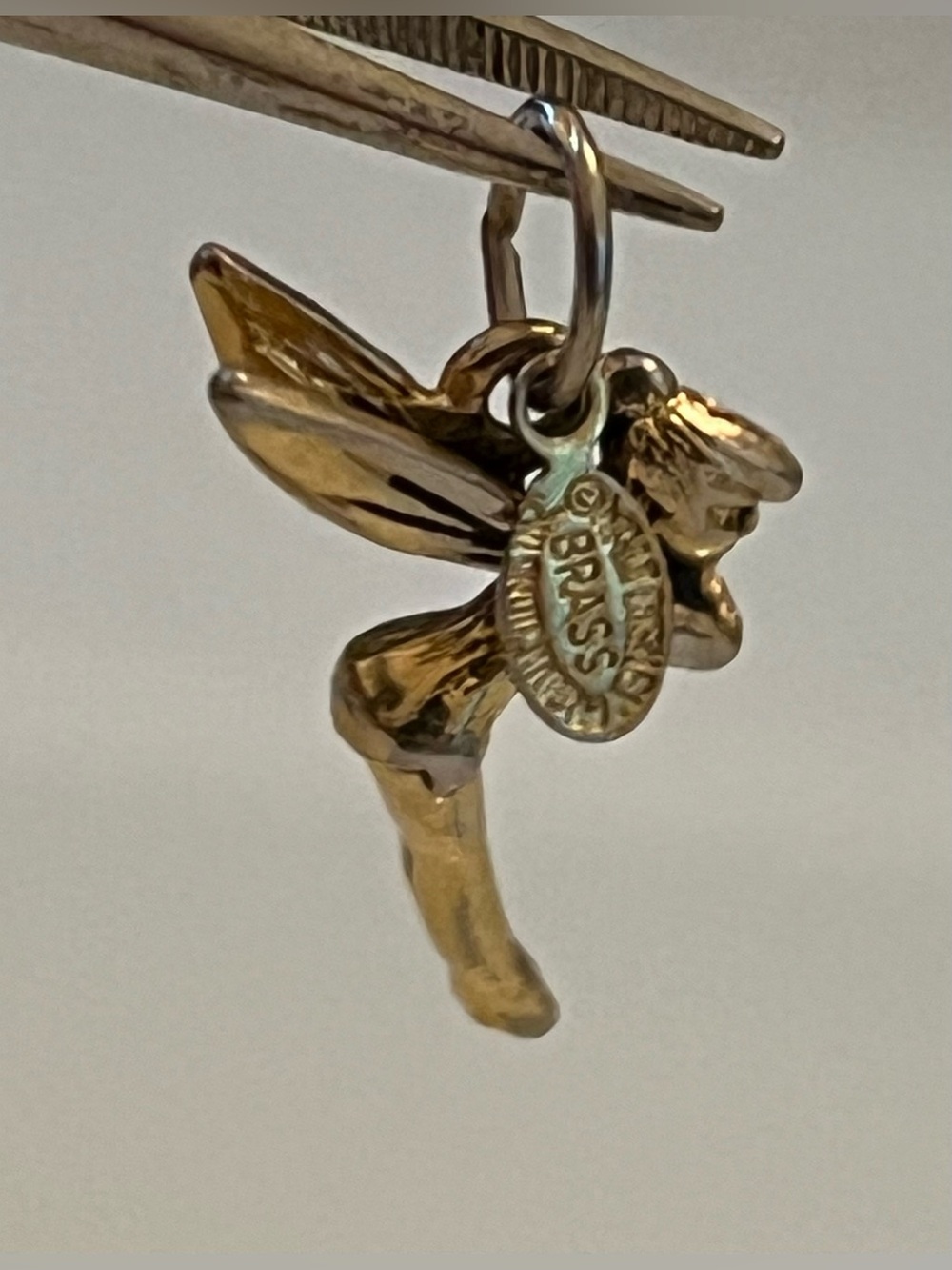Walt Disney Productions Inc Tinker Bell Brass pendant charm